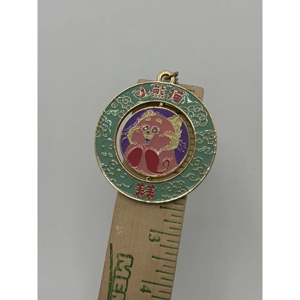 Disney Parks Turning Red Mei Lee‎ Panda Boba Spinning Keychain Bag Charm